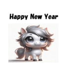 十二支全部 あけおめ 年賀状 チビキャラ（個別スタンプ：20）