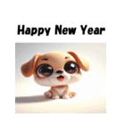 十二支全部 あけおめ 年賀状 チビキャラ（個別スタンプ：34）