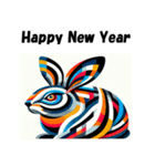 十二支全部 あけおめ 年賀状 騙し絵（個別スタンプ：11）