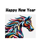 十二支全部 あけおめ 年賀状 騙し絵（個別スタンプ：22）