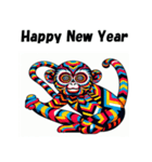 十二支全部 あけおめ 年賀状 騙し絵（個別スタンプ：29）