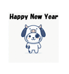 十二支全部 あけおめ 年賀状 ダルメシアン2（個別スタンプ：4）