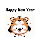 十二支全部 あけおめ 年賀状 ダルメシアン2（個別スタンプ：8）