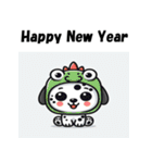 十二支全部 あけおめ 年賀状 ダルメシアン2（個別スタンプ：16）