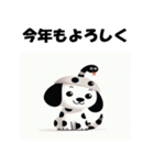 十二支全部 あけおめ 年賀状 ダルメシアン2（個別スタンプ：18）