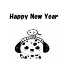 十二支全部 あけおめ 年賀状 ダルメシアン2（個別スタンプ：19）