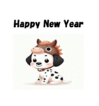十二支全部 あけおめ 年賀状 ダルメシアン2（個別スタンプ：20）