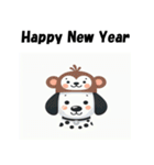 十二支全部 あけおめ 年賀状 ダルメシアン2（個別スタンプ：28）