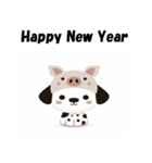 十二支全部 あけおめ 年賀状 ダルメシアン2（個別スタンプ：40）