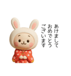 うさぎのクリスマスとお正月、年賀状、挨拶（個別スタンプ：5）