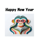 十二支全部 あけおめ 年賀状 ペーパー（個別スタンプ：28）