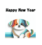 十二支全部 あけおめ 年賀状 ペーパー（個別スタンプ：35）