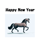 十二支全部 あけおめ 年賀状 フラット（個別スタンプ：22）