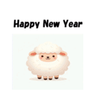 十二支全部 あけおめ 年賀状 フラット（個別スタンプ：26）