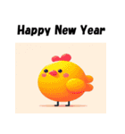 十二支全部 あけおめ 年賀状 フラット（個別スタンプ：34）