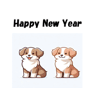 十二支全部 あけおめ 年賀状 フラット（個別スタンプ：36）