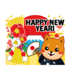 柴犬「ムサシ」64 年末年始（個別スタンプ：4）