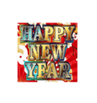 動く！明るいお正月スタンプ【あけおめ】（個別スタンプ：4）