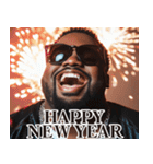 お正月のデブ黒人スタンプ【謹賀新年】（個別スタンプ：3）