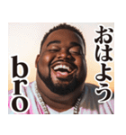 お正月のデブ黒人スタンプ【謹賀新年】（個別スタンプ：9）