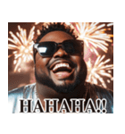 お正月のデブ黒人スタンプ【謹賀新年】（個別スタンプ：11）