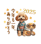 午年2026年！プードルとうまの年末年始（個別スタンプ：15）