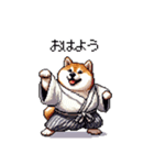 2026 あけおめ太っちょ柴犬 和服 着物で（個別スタンプ：15）