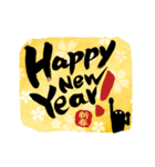 【めちゃ動く】筆文字で伝えよう！ 新年2026（個別スタンプ：7）