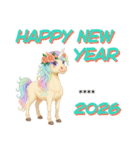 ゆめかわユニコーン☆2026お正月セット（個別スタンプ：10）