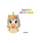 ゆめかわユニコーン☆2026お正月セット（個別スタンプ：17）