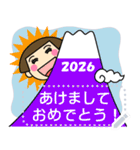 昭和ガールメッセージスタンプ2｜お正月編（個別スタンプ：2）