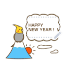 お正月！鳥のメッセージスタンプ（個別スタンプ：9）