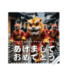 お正月の風景のメッセージスタンプ（個別スタンプ：15）