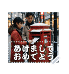 お正月の風景のメッセージスタンプ（個別スタンプ：23）