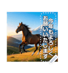 使いやすいシンプルな馬（個別スタンプ：3）