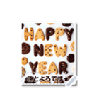 文を書き込める♥年賀★クッキー馬フレーム（個別スタンプ：9）