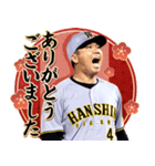 阪神タイガース ビジターユニ あけおめ（個別スタンプ：13）