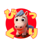 2026新年★赤丸●馬フィギュア（個別スタンプ：15）