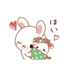動く♡Xmas＆2026お正月のラブラブうさぎ（個別スタンプ：9）