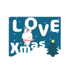 動く♡Xmas＆2026お正月のラブラブうさぎ（個別スタンプ：22）