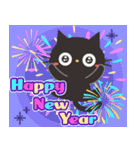 飛び出す☆黒ねこの大人かわいいお正月（個別スタンプ：12）