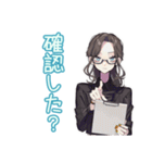しっかり者な女子♡毎日使える（個別スタンプ：4）