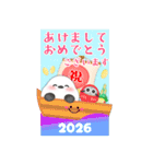 【シマエナガ】BIG年末年始♥毎年使えるA（個別スタンプ：3）