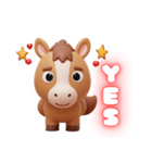 2026あけおめ！3Dカワイイ馬キャラクター！（個別スタンプ：9）