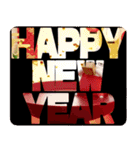 デカ動く 3D擦れうさぎ年末年始2026（個別スタンプ：5）