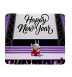 デカ動く 3D擦れうさぎ年末年始2026（個別スタンプ：10）