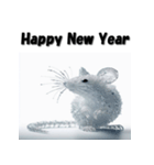 十二支全部 あけおめ 年賀状 氷像（個別スタンプ：1）