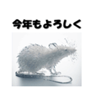 十二支全部 あけおめ 年賀状 氷像（個別スタンプ：3）