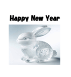 十二支全部 あけおめ 年賀状 氷像（個別スタンプ：12）