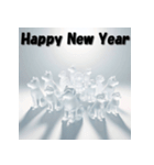 十二支全部 あけおめ 年賀状 氷像（個別スタンプ：35）